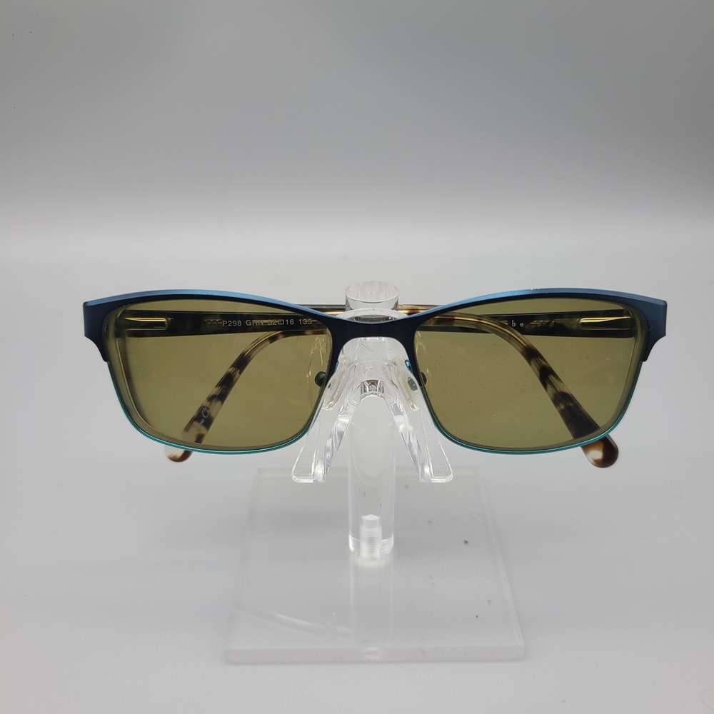Phoebe P298 GRN Teal Navy Blue Tortoise Eyeglass Frames 52-16-135 Rhinestone